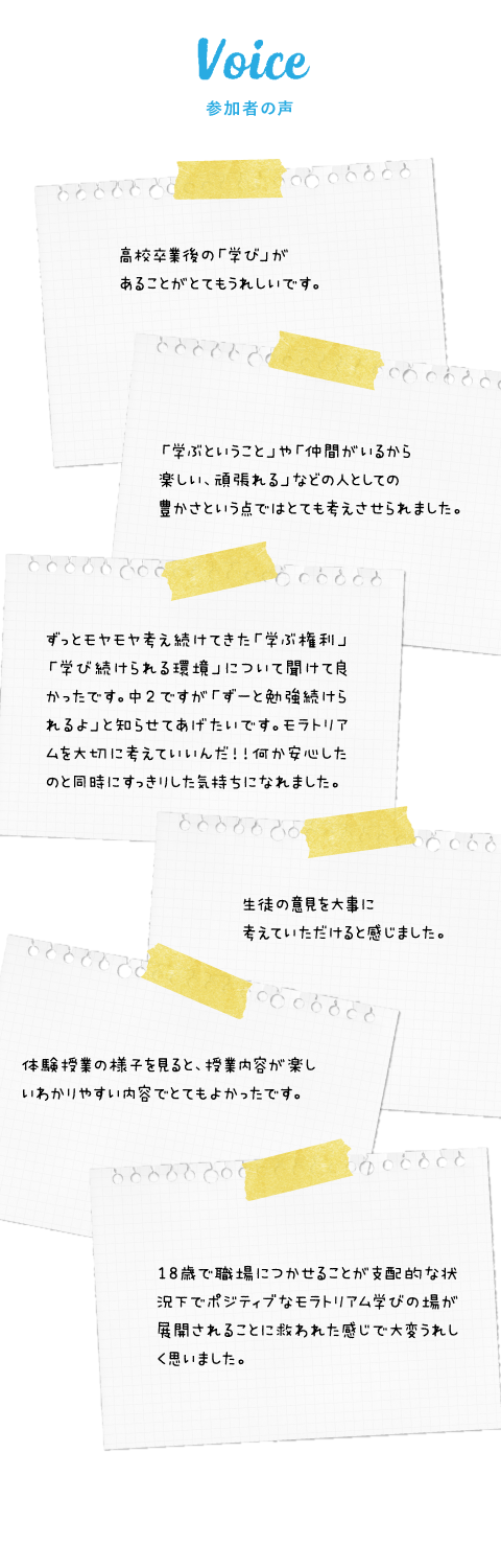 Voice 参加者の声