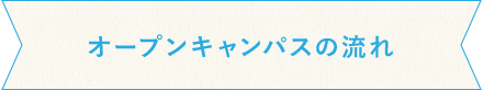オープンキャンパスの流れ