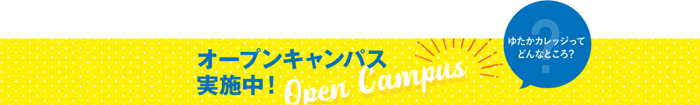 オープンキャンパス実施中！